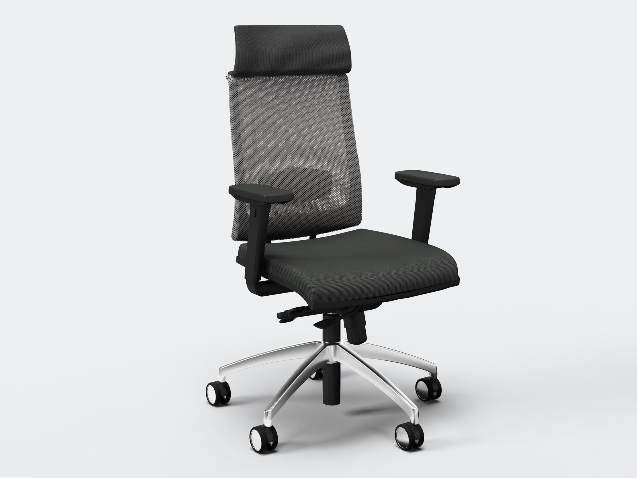 Сетчатое вращающееся офисное кресло с высокой спинкой Ares Line Zero7 ARCH-00056201 - Вид №1