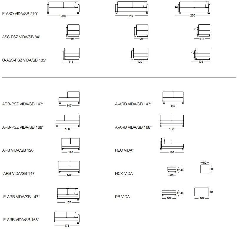 Rolf Benz Модульный тканевый диван с шезлонгом Rolf benz 004 vida sun-id-1384431 - Вид №4