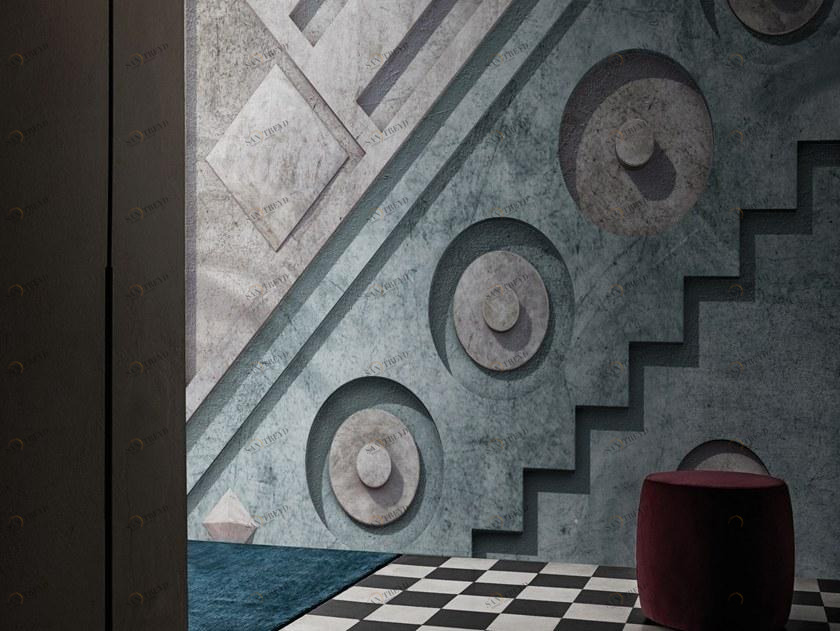 Wall&decò Геометрические обои Contemporary wallpaper 2018 sun-id-1363062