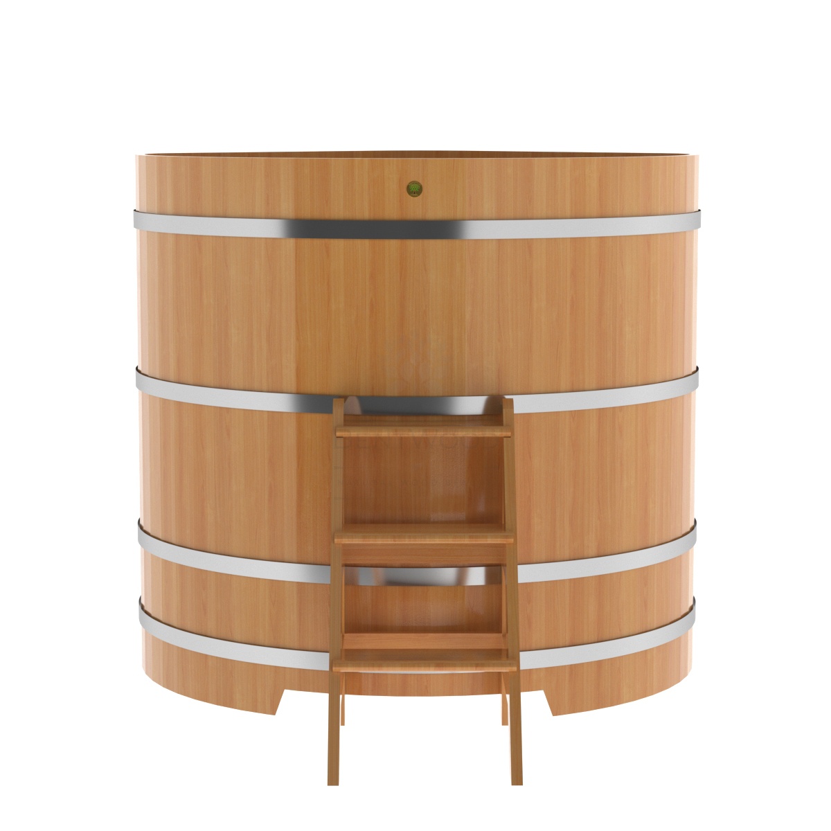 1245 Купель угловая из лиственницы 1,37х1,37х1,4 натуральная премиум Alyarus  - Вид №3