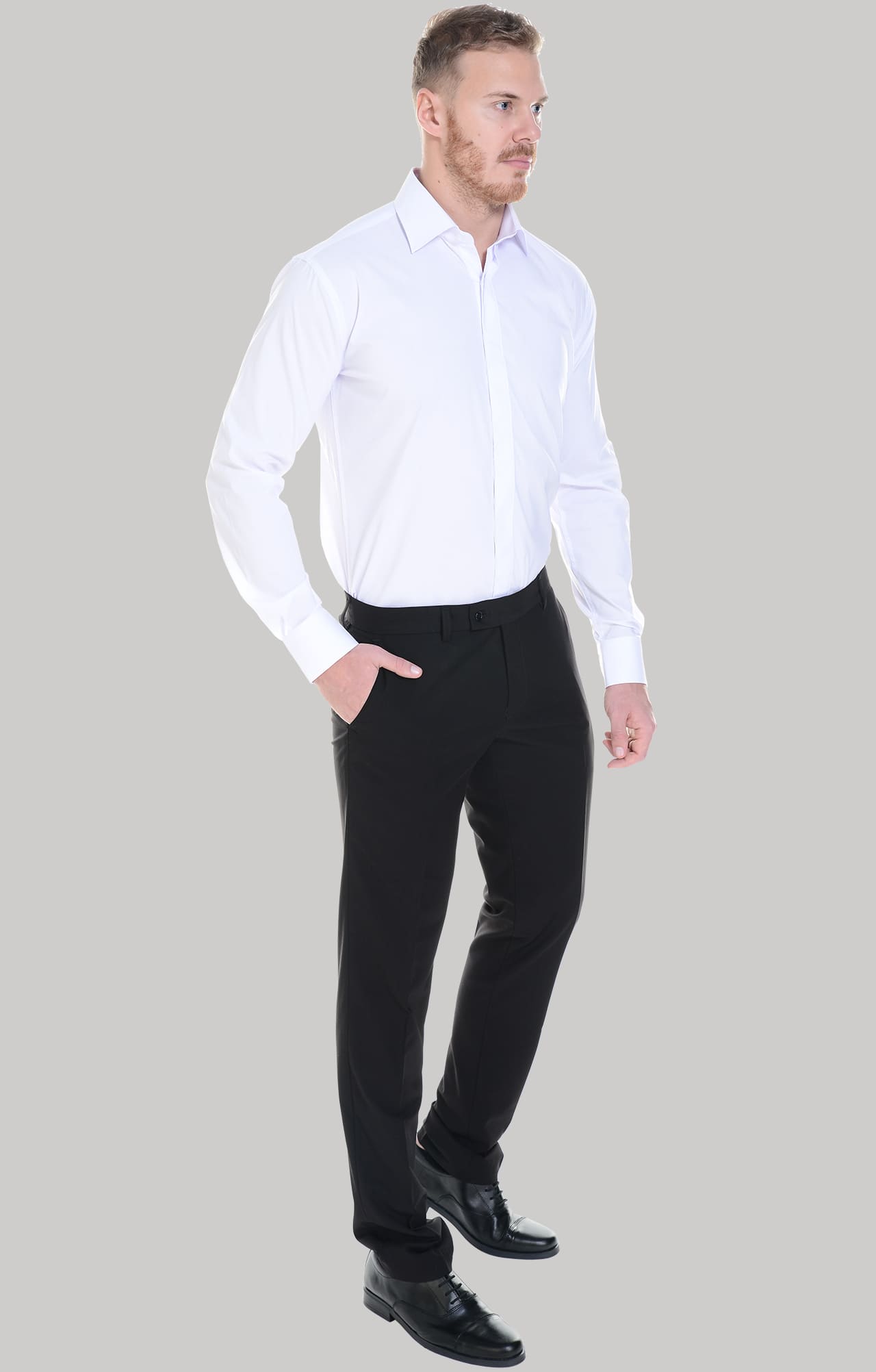 5030113 Рубашка мужская  white El-Risto  Корпоративная одежда  размер 46/182-188  - Вид №13