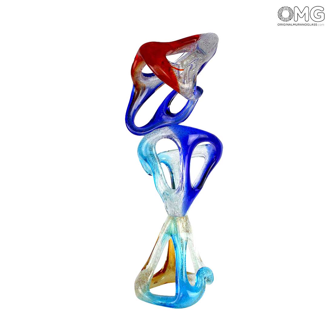 4594 ORIGINALMURANOGLASS МАтерия мечтаний - Абстрактная скульптура - муранское стекло OMG 32 см  - Вид №1