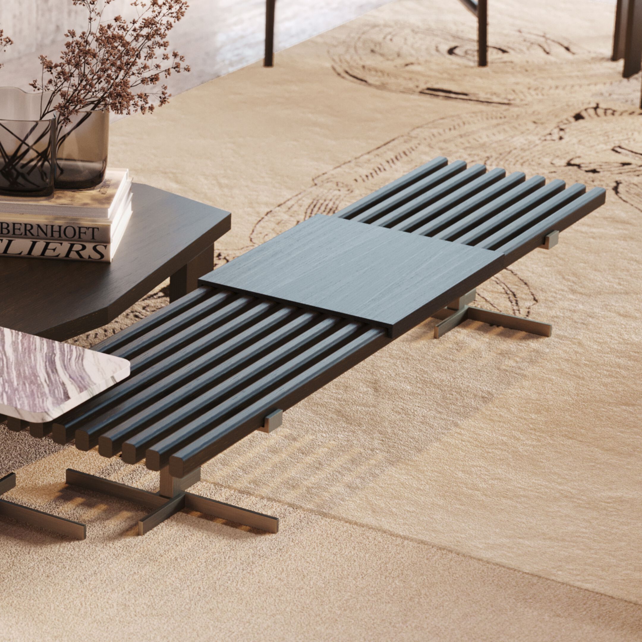 Деревянный прямоугольный журнальный столик Stylish Club Ripa ARCH-00123043 - Вид №1