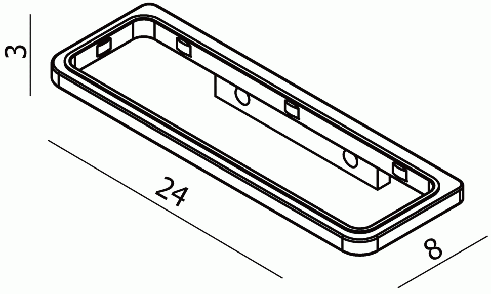 32020A-01-00 Держатель для аксессуаров подвесной цвет хром LANGBERGER MELVIN - Вид №2