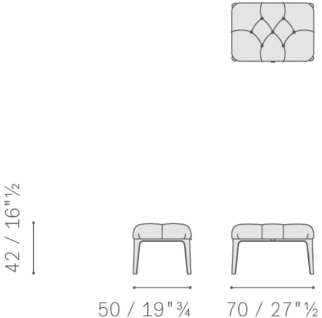 Poltrona Frau Подставка для ног из кожи La collezione - mobili e complementi sun-id-1395603 - Вид №3