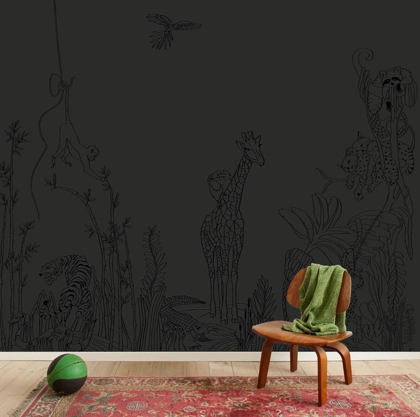 Groovy Magnets Магнитные виниловые обои Chalkboard Kmb-ju-mo-bl - Вид №3