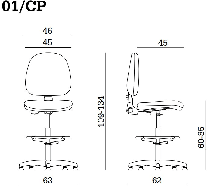 Linea Fabbrica Офисный стул с регулируемой высотой и спинкой Viky sun-id-1513496 - Вид №2