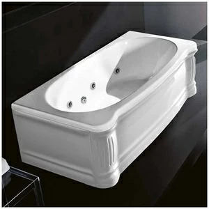 Ванна Gruppo treesse New Classic STX-V677B-DX белая с гидромассажем и дезинфекцией прямоугольная правая