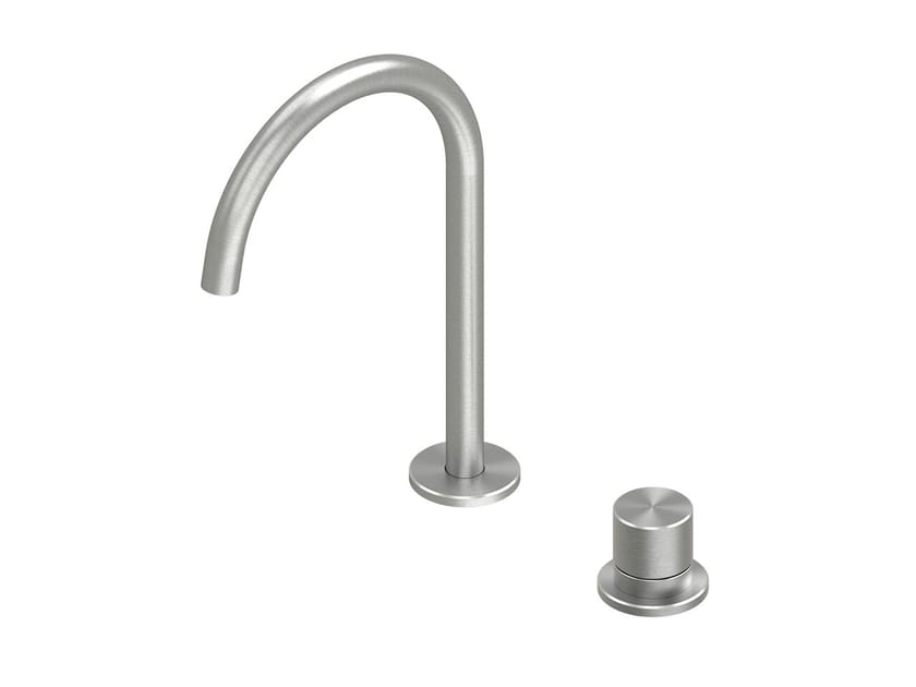 Смеситель для раковины с 2 отверстиями из нержавеющей стали Quadrodesign Hum ARCH-00122600
