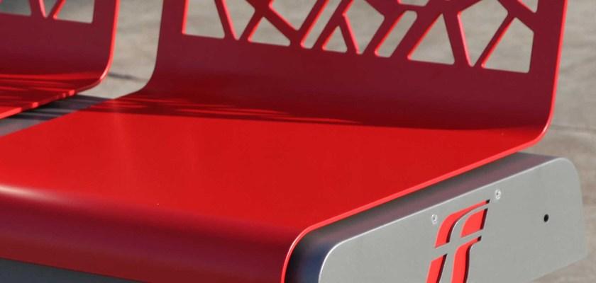 Metalco Скамья стальная с подлокотниками со спинкой sun-id-1440072 - Вид №3