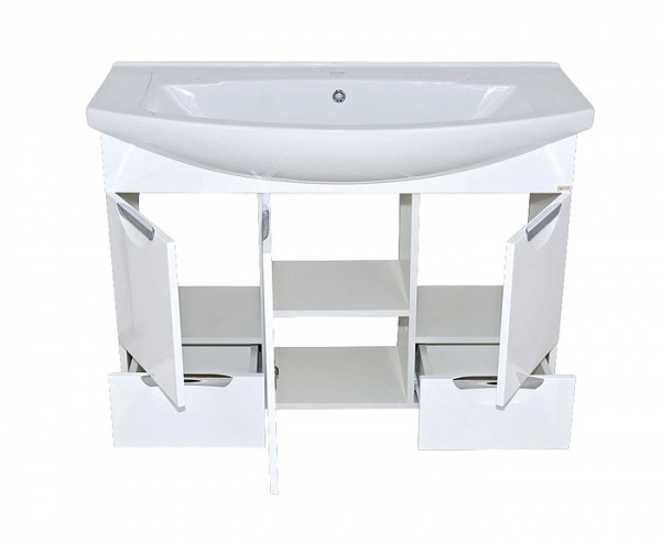 Тумба Лаванда-105 с 2 ящ. белая с раков.мебельн. Элеганс-1050 MISTY 2312188 - Вид №1