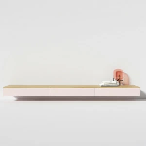 Тумба под телевизор с ящиками серо-бежевая 270 см Low BRAGIN DESIGN  00-3879356 Бежевый;серый