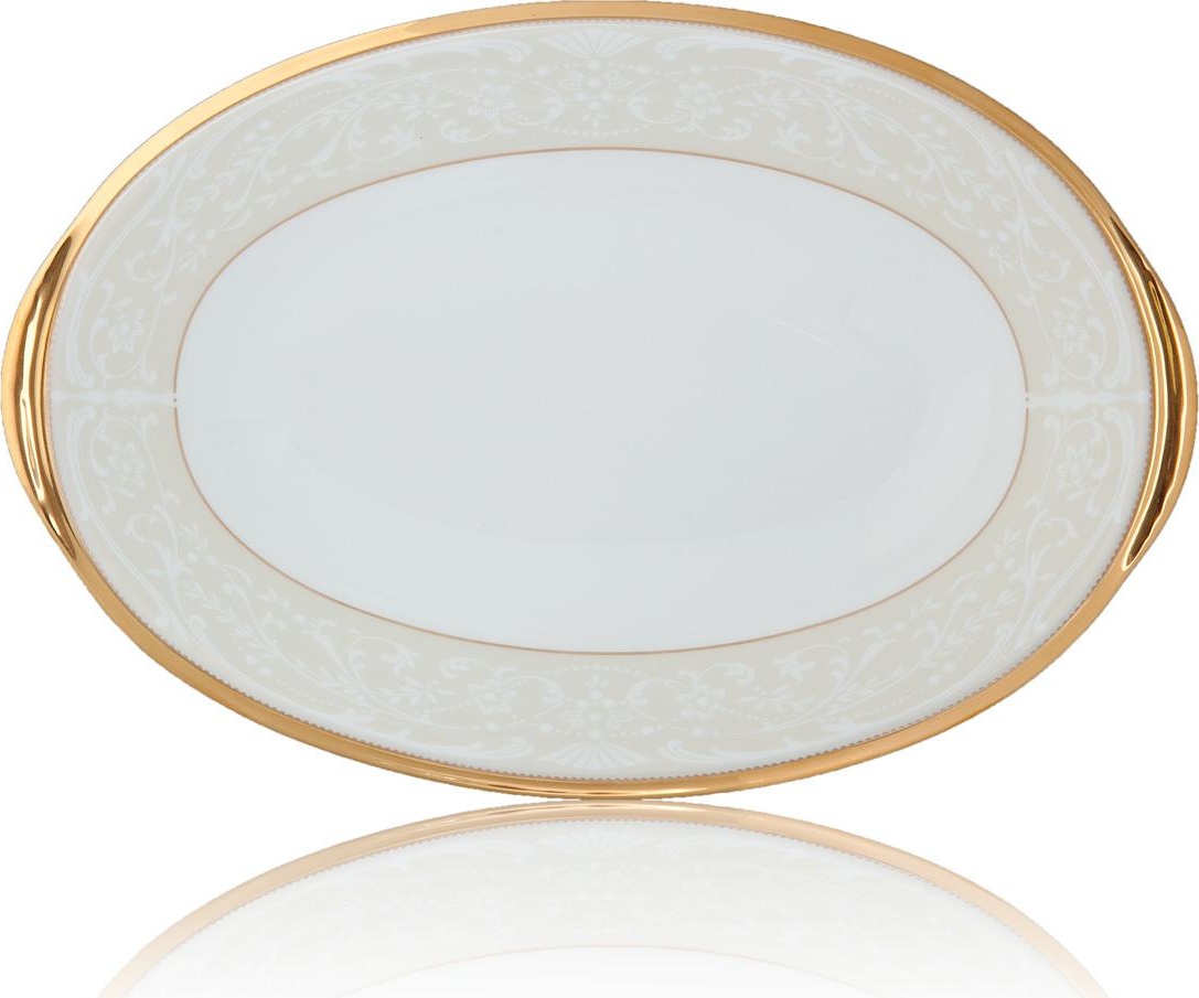 32010 Noritake Блюдо овальное Noritake "Белый дворец" 37см Фарфор костяной 