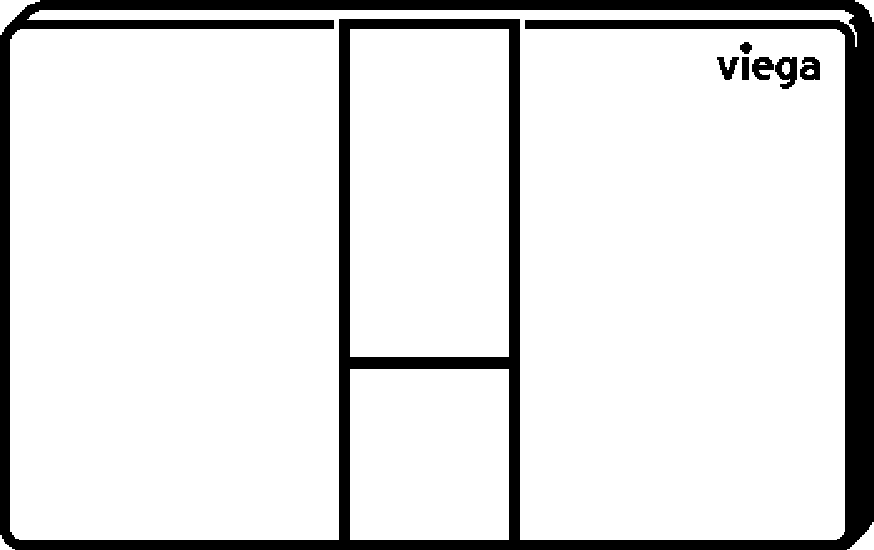 Системная техника  Панели смыва/принадлежности VIEGA 773 328 Модель 8614.1 Santreyd  - Вид №2