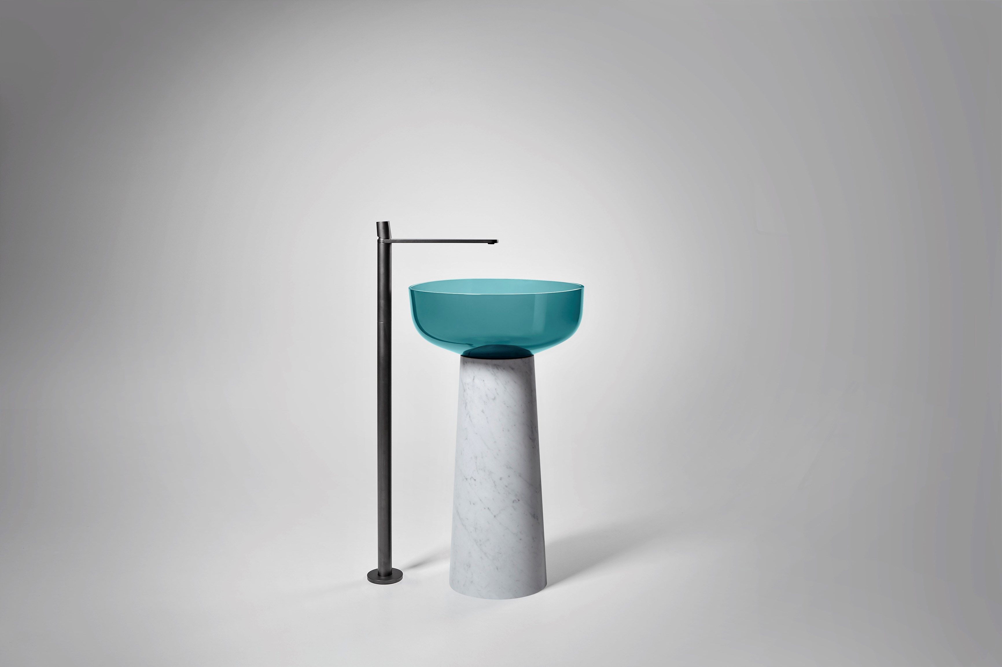 Каррарский мрамор отдельно стоящий круглый умывальник Antoniolupi ALBUME10 + ALBUME21 ARCH-00067725 - Вид №19