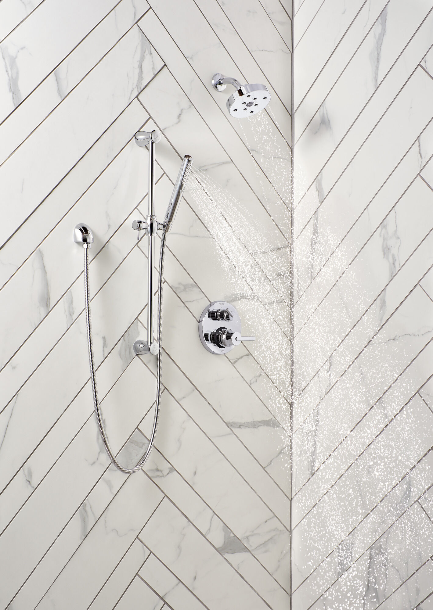 T24859-RB Трим клапана Contemporary Two Handle Monitor® серии 14 со встроенным переключателем на 3 положения Delta Faucet Delta Венецианская бронза - Вид №5