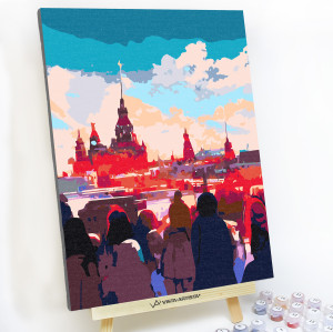90718962 Картина по номерам Аниме Москва 30х40 см STLM-0353307 RED PANDA