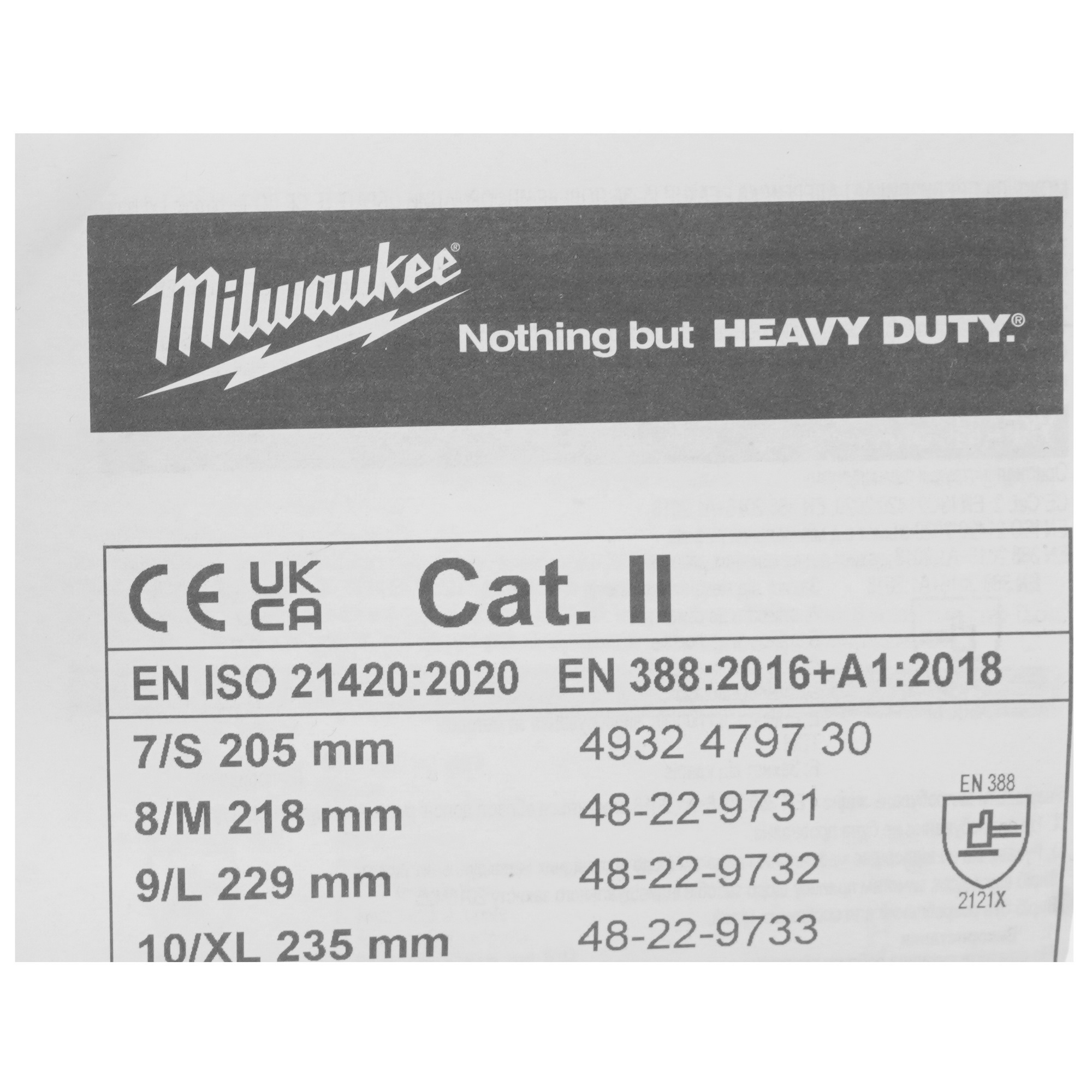 Полуперчатки трикотажные Milwaukee Fingerless 9/L 5478032 STDN-0003167 - Вид №3