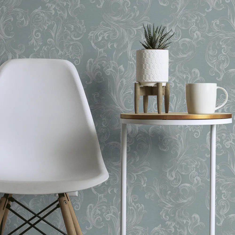 Обои флизелиновые Erismann Arezzo серо-голубые 1.06 м 5130-19 STLM-2110438 - Вид №2