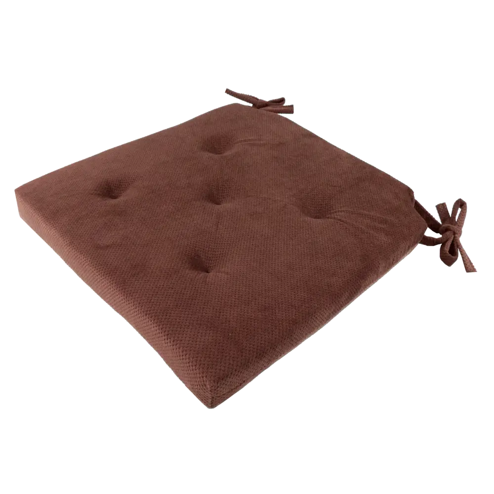 Подушка для стула Linen Way Грид 40/35x4x40 см полиэстер коричневый STLM-2159458 - Вид №1
