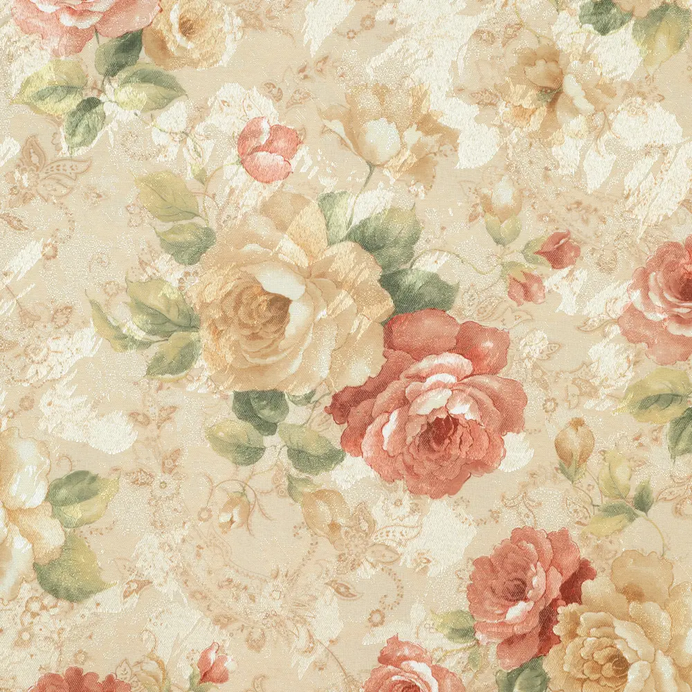 Ткань «Цветы интерио» 1 п/м 150 см цвет красный ТОРГОВЫЙ ДОМ ТЕКСТИЛЬ STLM-2149616 - Вид №1