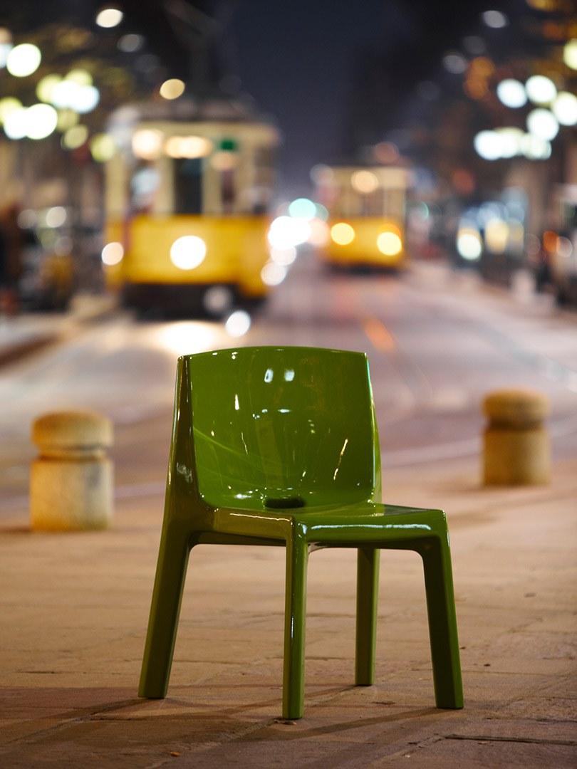 SLIDE Штабелируемый стул из полиэтилена sun-id-1477507 - Вид №7