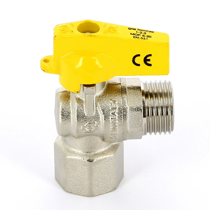 Кран шаровой для газа НВ угловой NORMGAS флажок F.I.V. 1/2" FIV 8112R076