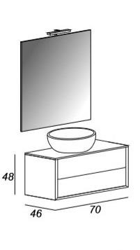 Мебель для ванной CEZARES BELLAGIO 70 Light Green Stone - Вид №1
