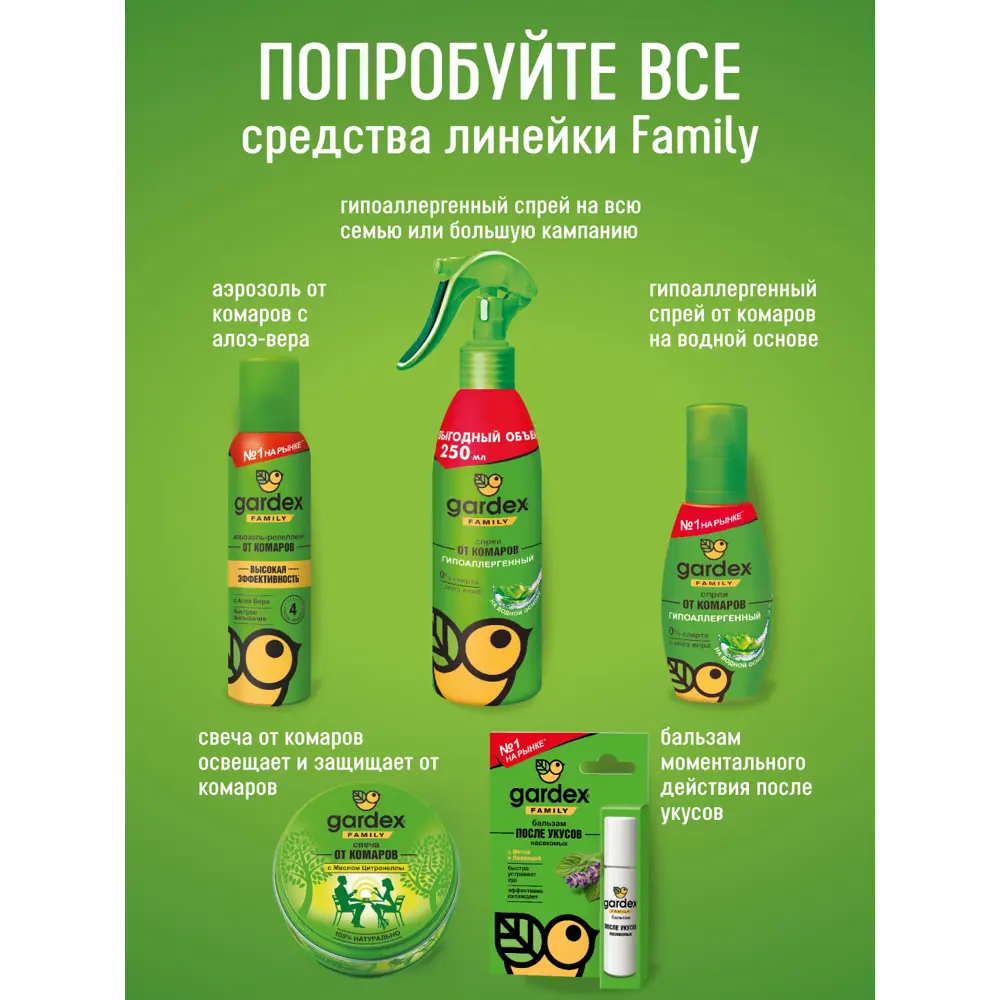 Santreyd Gardex Family — защитный спрей от комаров 250 мл 82640699 STLM-0032678 - Вид №7