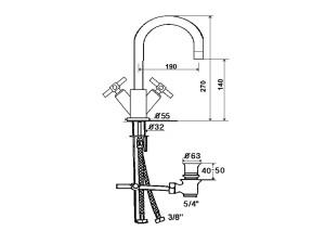 Смеситель для раковины с одним отверстием и автоматическим сливом