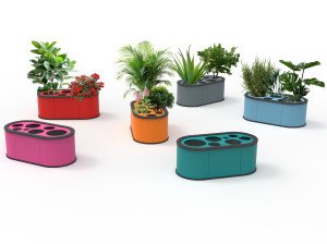 Овальный полиэтиленовый плантатор