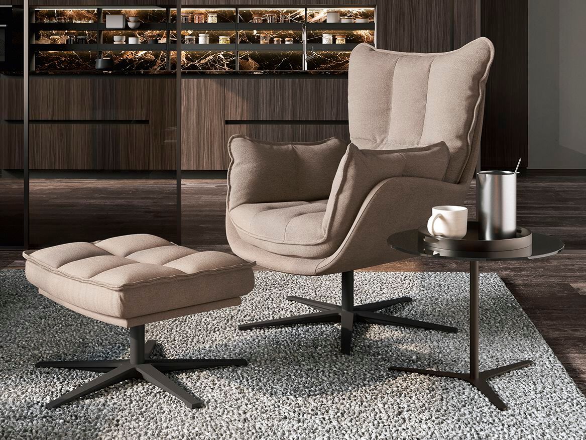 Тканевое вращающееся кресло с подлокотниками Febal Casa SHIRLEY ARCH-00118965 - Вид №1