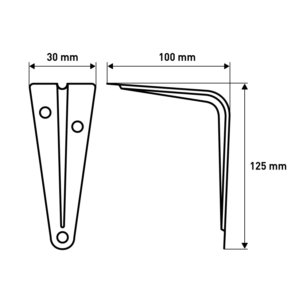 Кронштейн  Практичный, 125х100 мм, белый LJPS0140 Public Steel Россия  - Вид №4