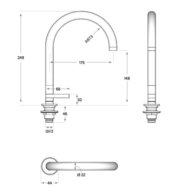 Диспенсер для холодной воды из нержавеющей стали COCOON John Pawson ARCH-00129087 - Вид №6