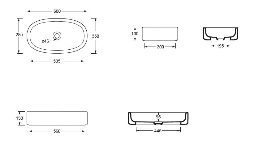 Керамическая раковина с одной столешницей Alice Ceramica Idilla ARCH-00149368 - Вид №3