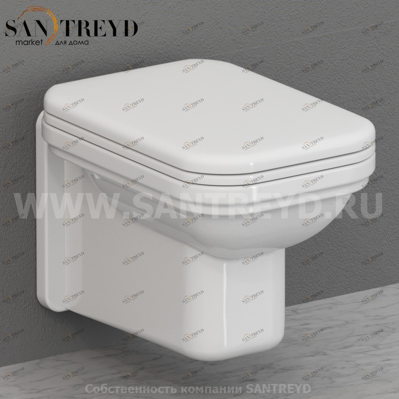 411501 Подвесной унитаз настенный Белый Kerasan Waldorf Италия