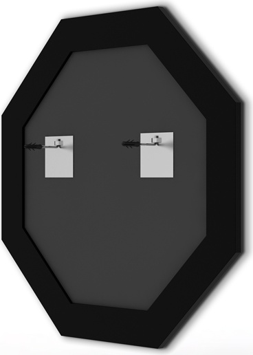 BY 3705 Зеркало в багетной раме - травленое серебро 59 mm EVOFORM Octagon - Вид №1