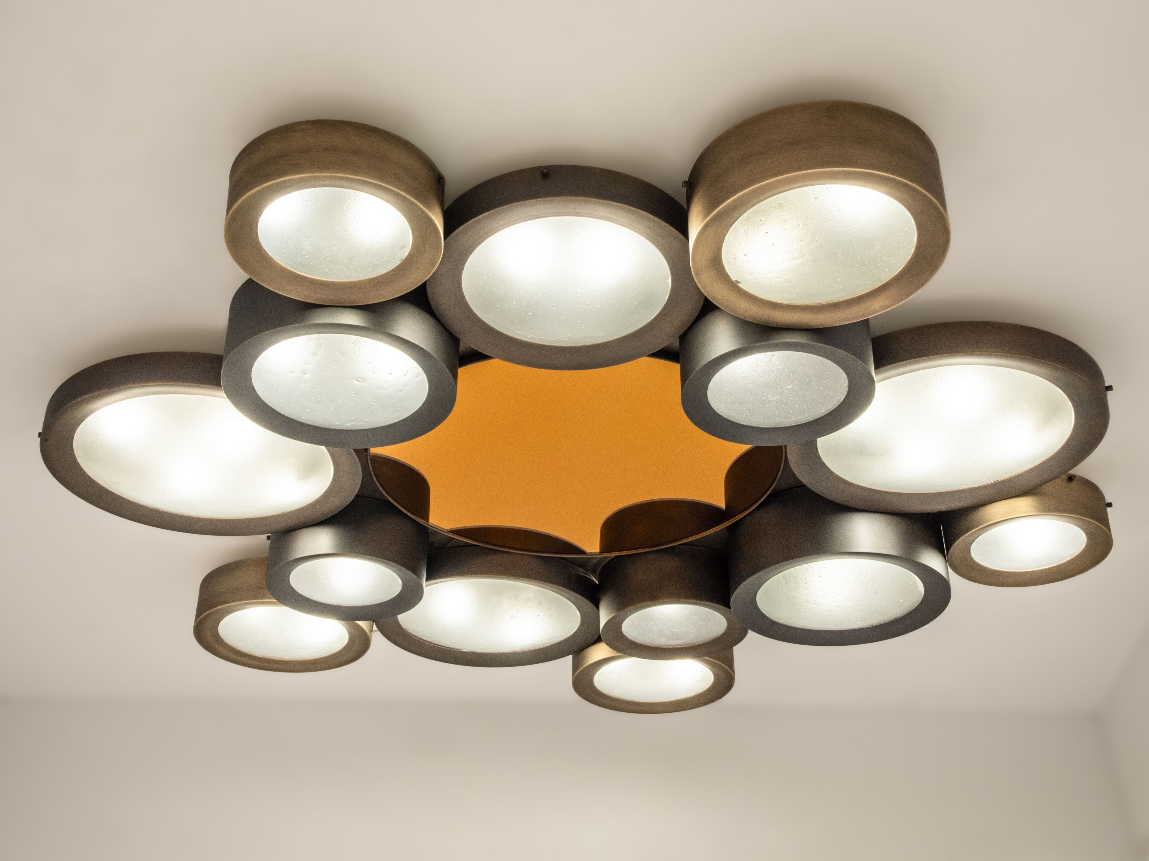 Потолочный светильник из металла и муранского стекла GASPARE ASARO HELIOS 66 ARCH-00104427