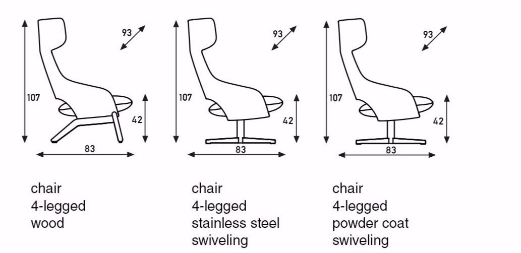 Artifort Кресло поворотное на 4-х спицах с подлокотниками Kalm sun-id-1428539 - Вид №2
