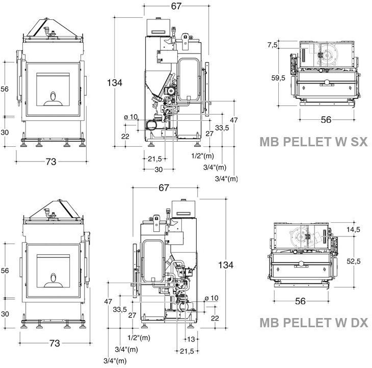 CAMINETTI MONTEGRAPPA Встроенный пеллетный камин Mb sun-id-1378403 - Вид №1