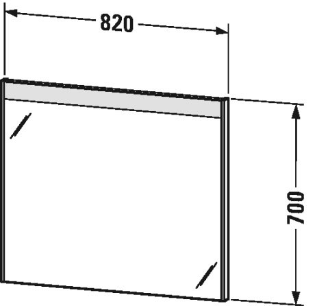 BR700203131 Brioso Зеркало с подсветкой Сосна серебристая, декор Duravit - Вид №1
