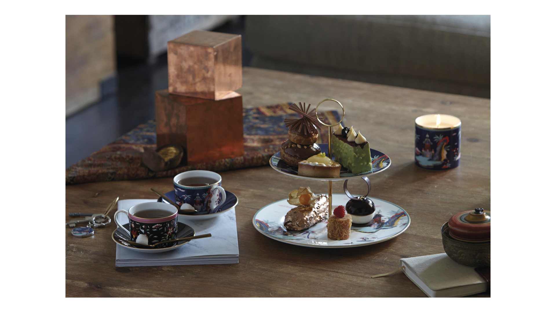 10671657 Wedgwood Чашка чайная с блюдцем Wedgwood Вандерласт 150мл Фарфор костяной  - Вид №1