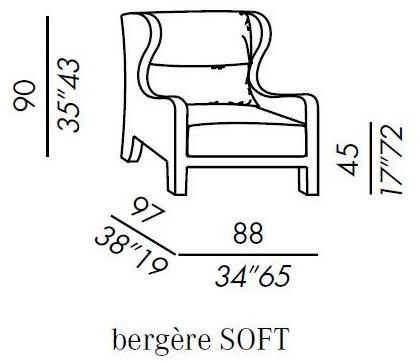 Meridiani Кресло Bergere из ткани Forrest sun-id-1477402 - Вид №2
