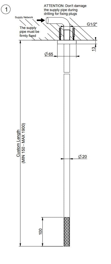 Из нержавеющей стали потолок дозирования носик для умывальника Gessi Мелы316 ARCH-00032539 - Вид №2