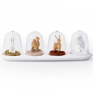 QL10125-WH Ёмкости для специй в наборе animal parade Qualy