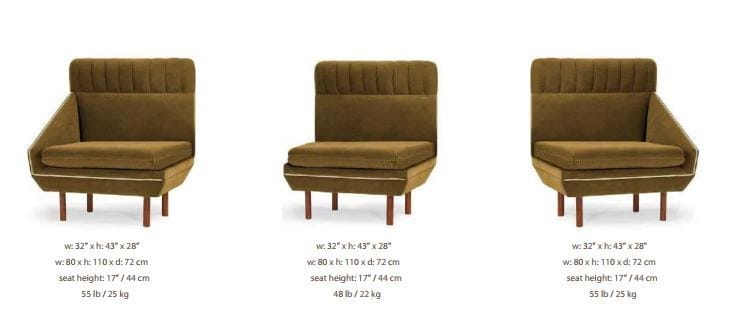 Тканевое кресло с высокой спинкой Mambo Unlimited Ideas Agnes ARCH-00083887 - Вид №2