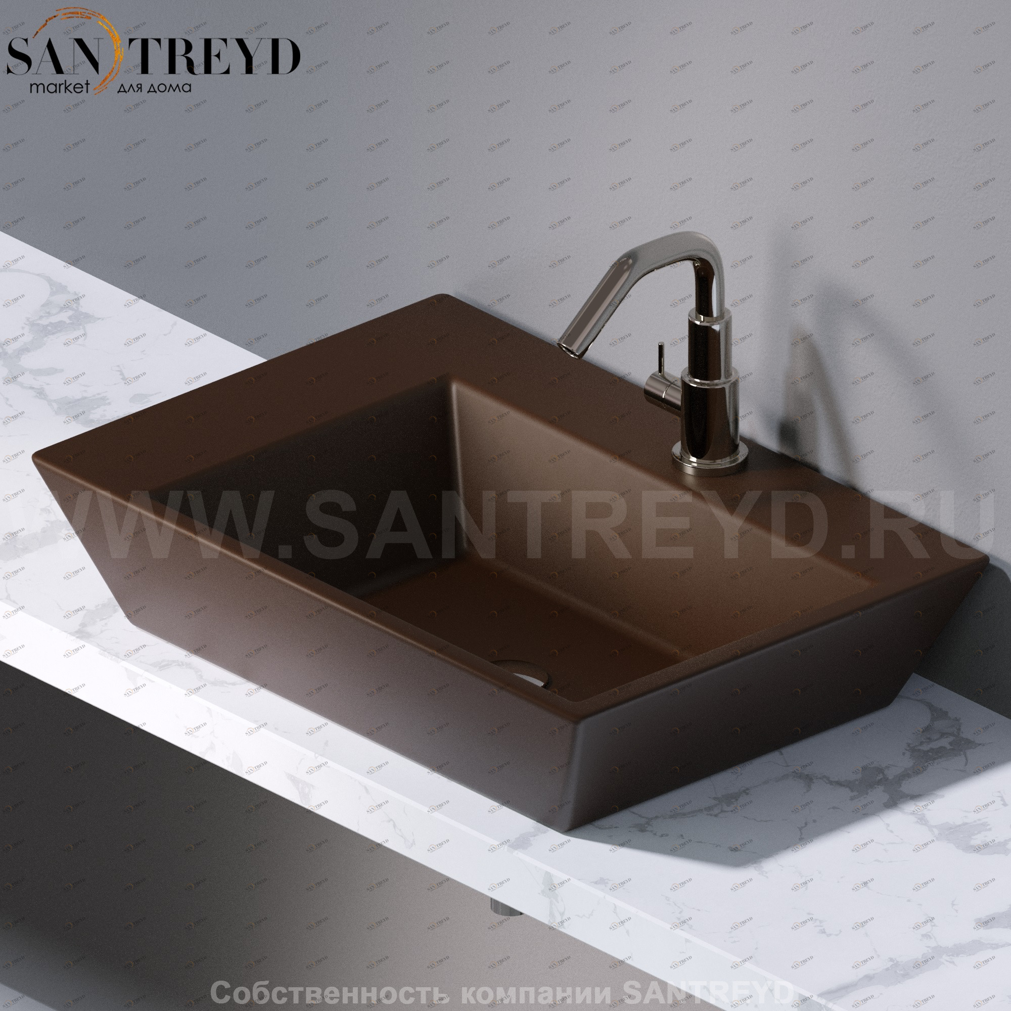 L291107 Подвесная раковина настенная прямоугольная A. e T. Italia PRISMA AeT ITALIA