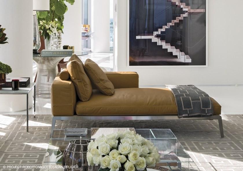 Flexform Дормез со съемным кожаным чехлом Lifesteel sun-id-1472242 - Вид №2