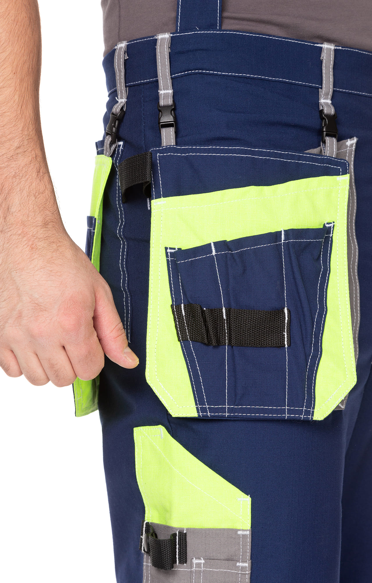 68844 Костюм "Прогресс" темно-синий с серым лимон  Летняя спецодежда  размер 52-54/170-176  - Вид №16