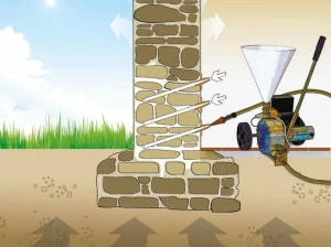 Укрепляющий гидрофобный химический барьер